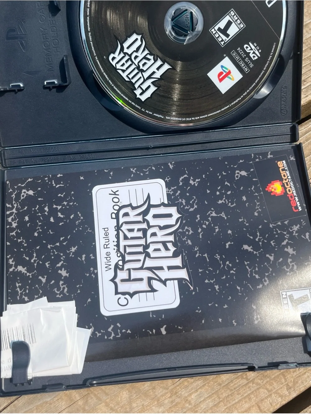 Sony PlayStation 2 Guitar Hero with Red Guitar Artwork